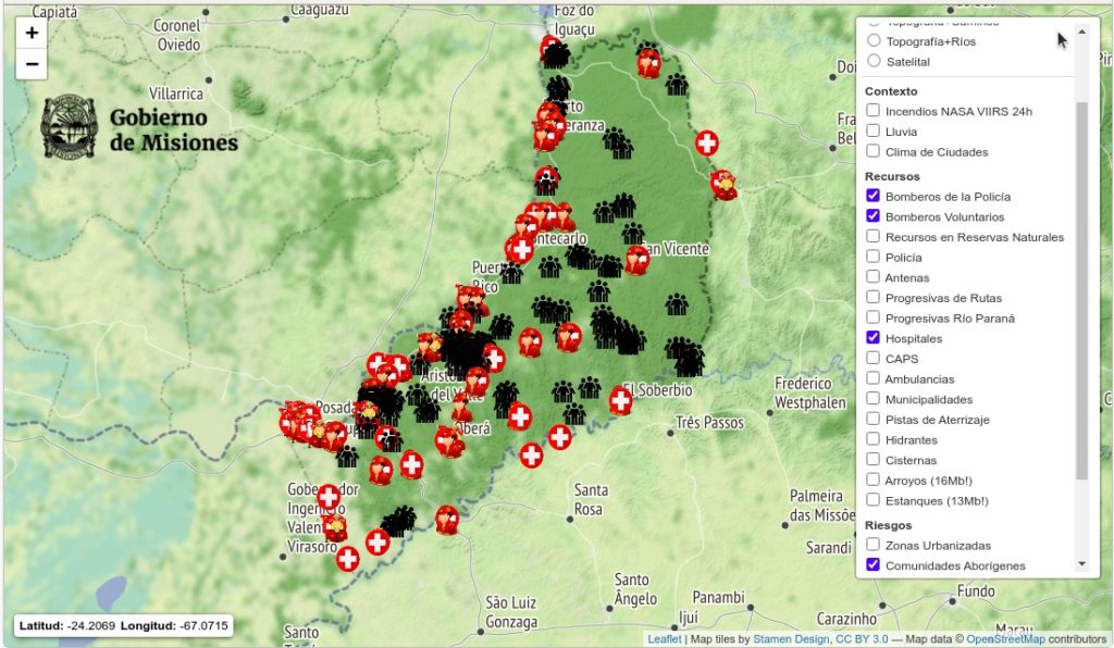 mapa de recursos naturales